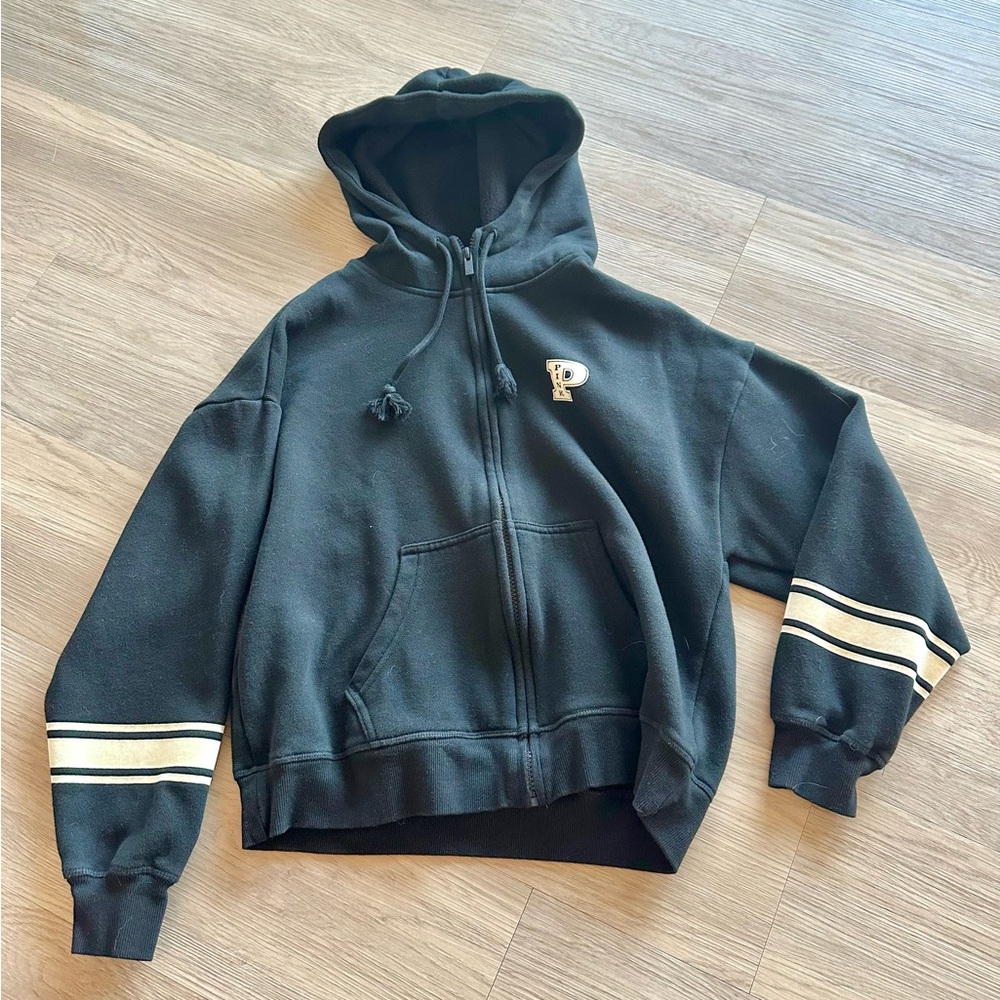 PINK Victoria's Secret Black Zip-Up Hoodie